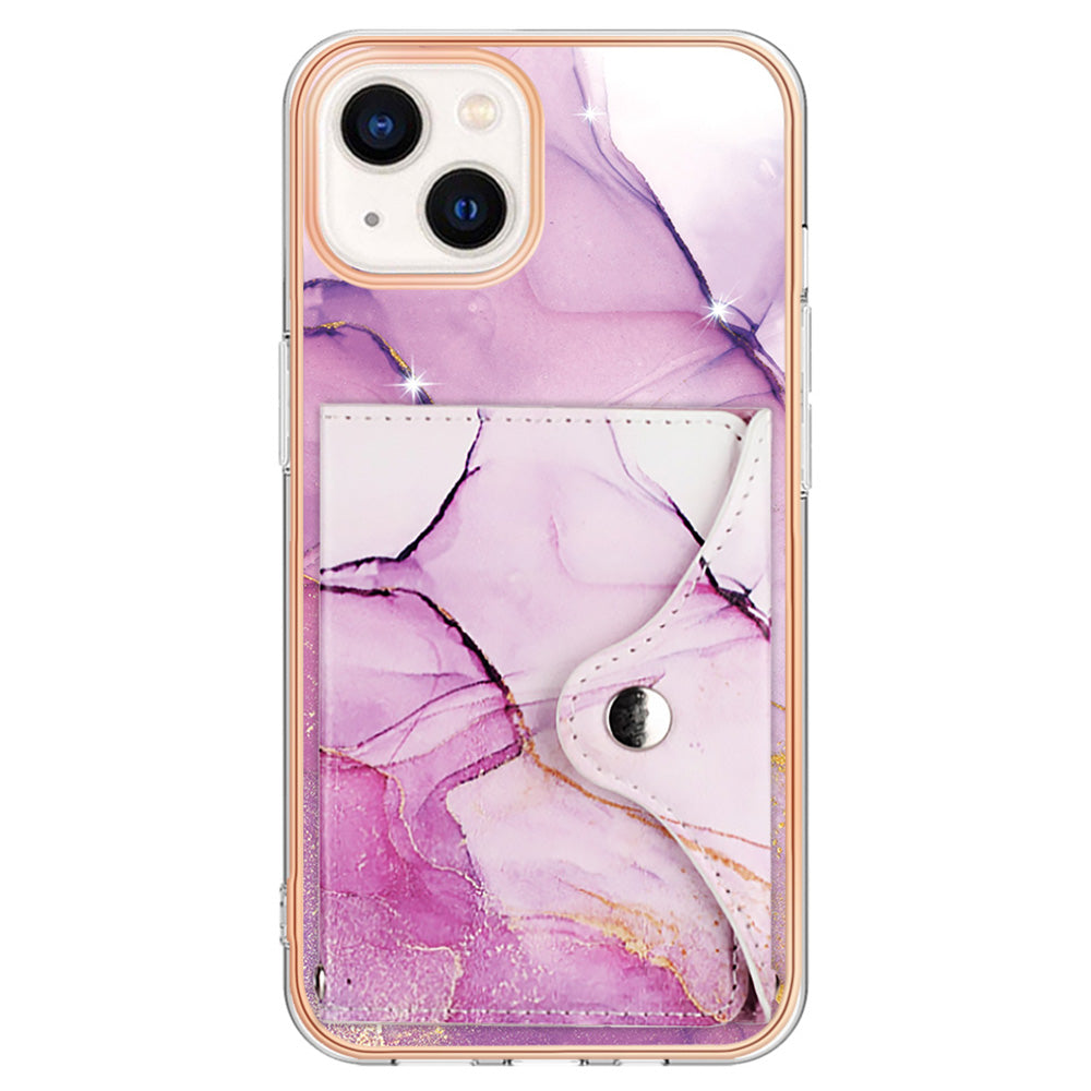 YB Leather Coating Series-9 for iPhone 15 Plus IMD Phone Case Card Slots Leather+TPU Cover YB Leather Coating Series-9 for iPhone 15 Plus IMD Phone Case Card Slots Leather+TPU Cover